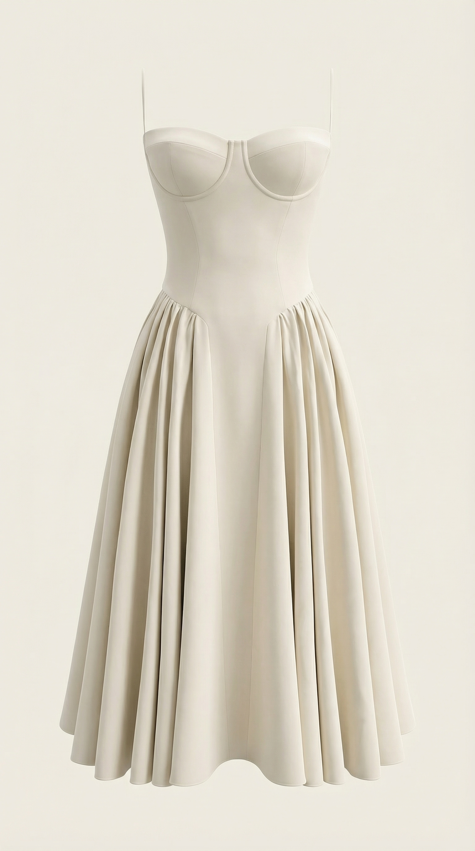 Vestido midi con corsé Odette