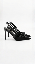 Zapatos de salón Rebecca de satén con lazo