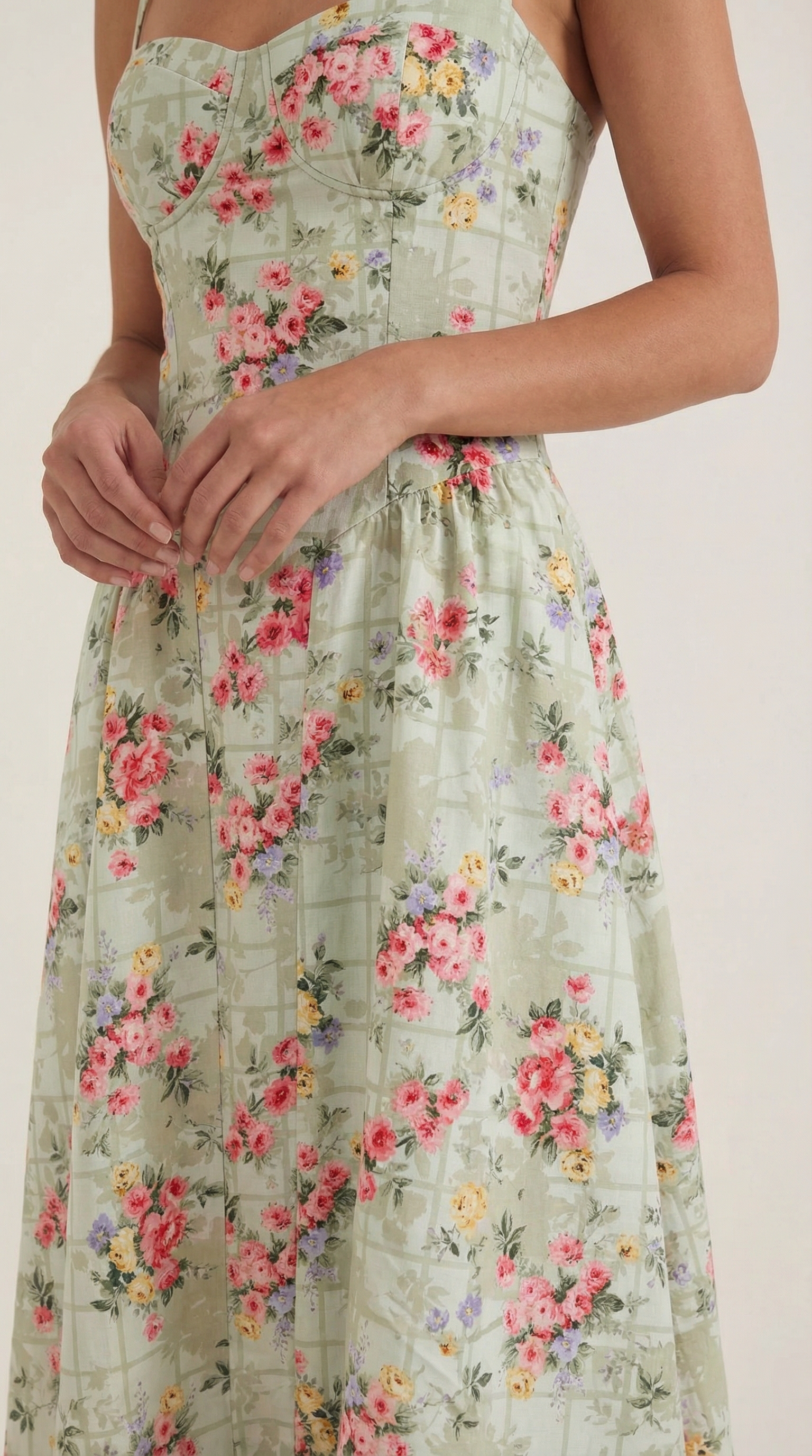 Vestido midi tipo corsé Odette