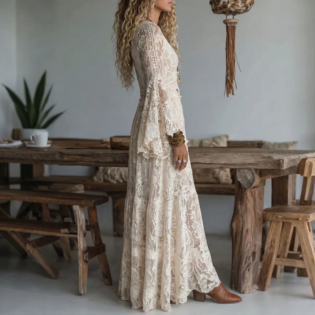 Lucasta - Vestido largo boho premium