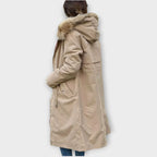 Parka Invernal Largo de Piel Sintética